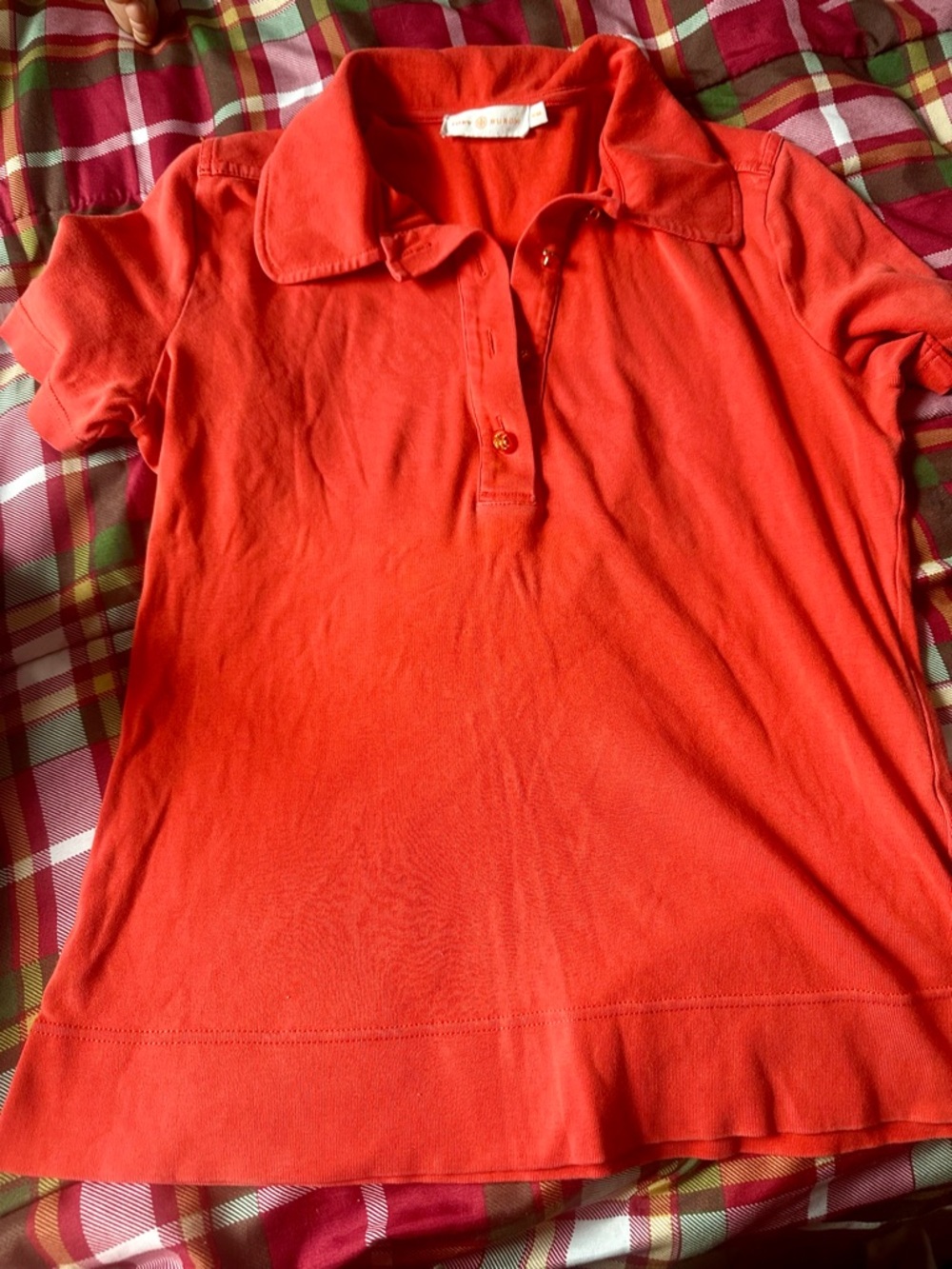 Tory Burch Girls' Red Short-Sleeve Polo